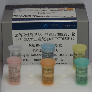 豬傳染性胃腸炎、豬流行性腹瀉、輪狀病毒A型三重?zé)晒釸T-PCR試劑盒